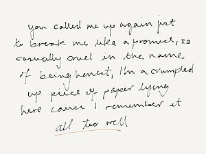 Taylor Swift handwritten lyrics on cream paper with elegant cursive script and warm orange underline accent HD wallpaper