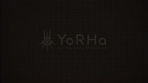 YoRHa For the Glory of Mankind Minimalist Dark Emblem and Text Design HD wallpaper