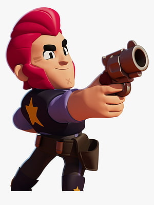 Colt from Brawl Stars Aiming Revolver in 3D Cartoon Style HD phone wallpaper