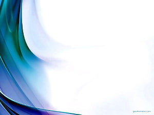 Abstract Blue and Green Flowing Ribbons on White Background HD wallpaper