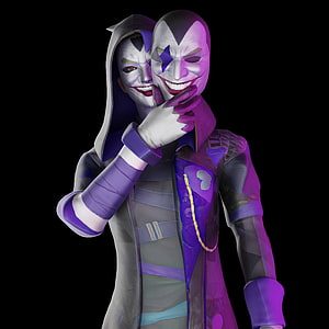 Joker and Harley Quinn PUBG Mobile M414 Fool Skin 3D Render HD phone wallpaper