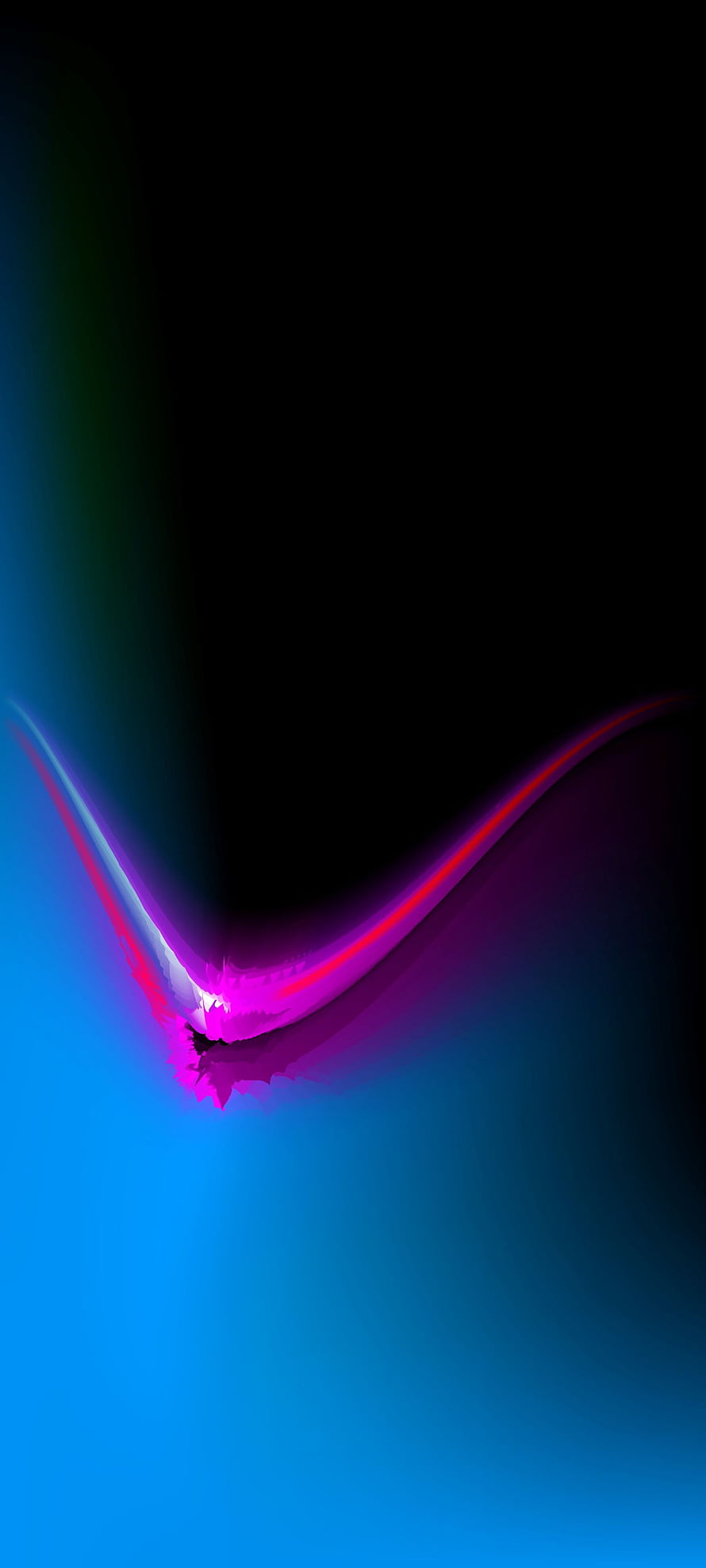 Vibrant Magenta and Cyan Light Streaks on Dark AMOLED Background HD phone wallpaper