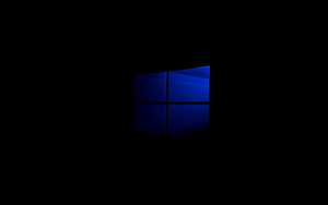 Windows 10 Dark Mode Logo on Black Background Minimalist Desktop Wallpaper HD wallpaper