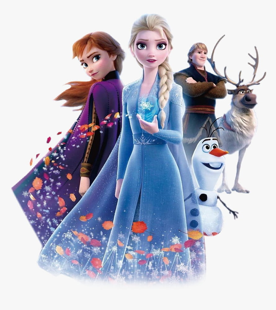 Frozen 2 Character Lineup Featuring Elsa, Anna, Kristoff, Olaf, and Sven in Autumn Fantasy Art HD phone wallpaper