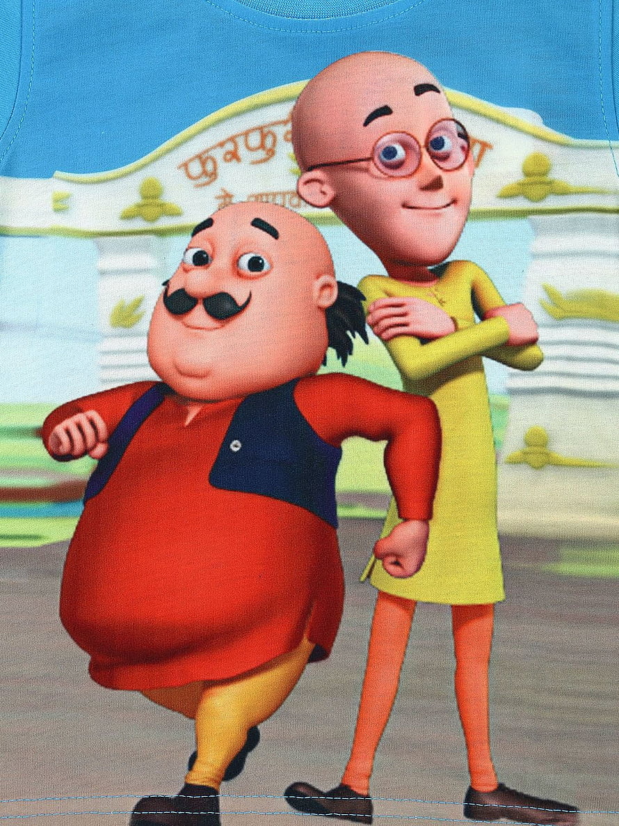 Motu Patlu 3D Animated Characters in Vibrant Indian Attire HD phone wallpaper