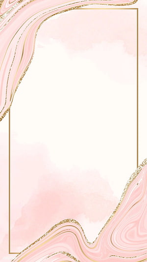 Elegant Pink and Gold Fluid Art Frame with Glitter Accents and Watercolor Background HD phone wallpaper
