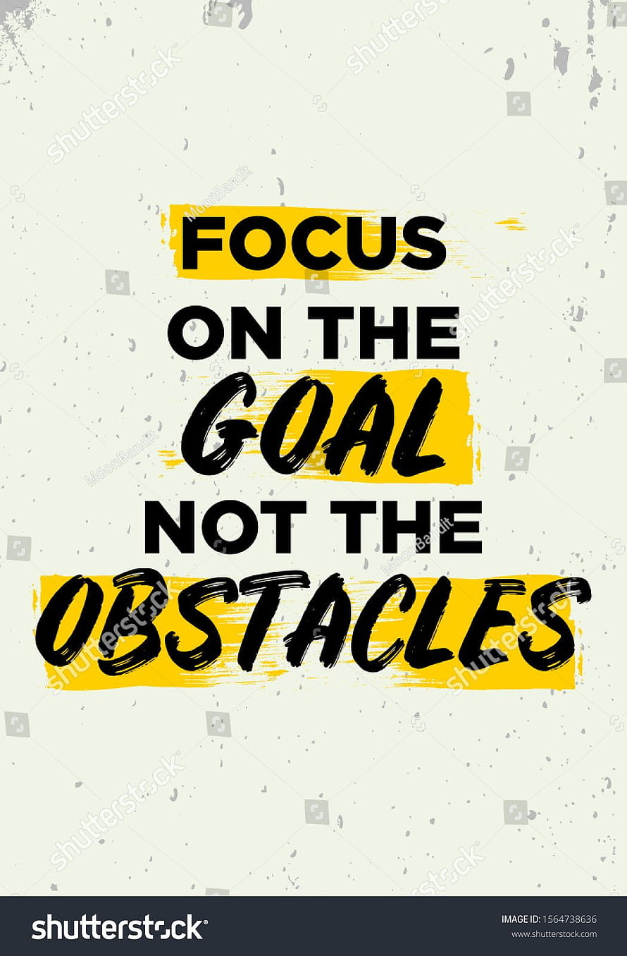 Bold Motivational Typography Poster with Yellow Brushstroke Accents HD phone wallpaper