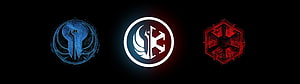 Star Wars Jedi Order and Sith Faction Emblems on Black Background HD wallpaper