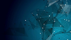 Dark Blue Geometric Network with Connected Nodes and Triangular Mesh Pattern HD wallpaper