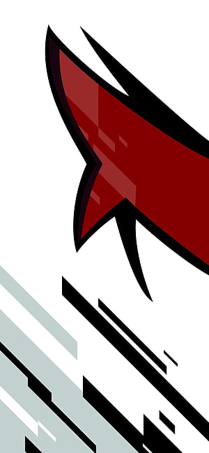 White Power Rangers Dino Thunder Minimalist Red and Black Geometric Emblem HD phone wallpaper