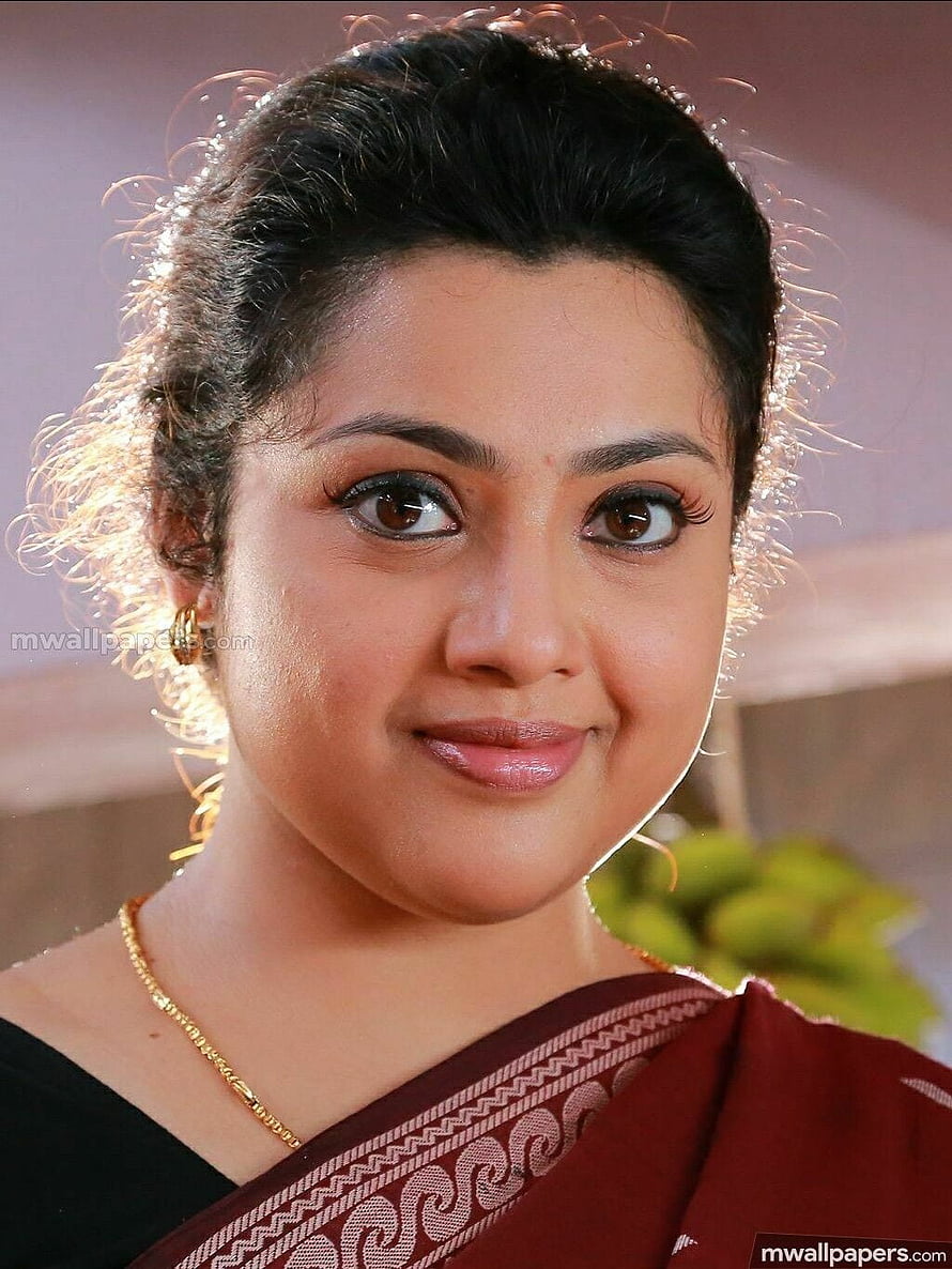 Meena in a Maroon Saree with Gold Necklace and Earrings HD phone wallpaper