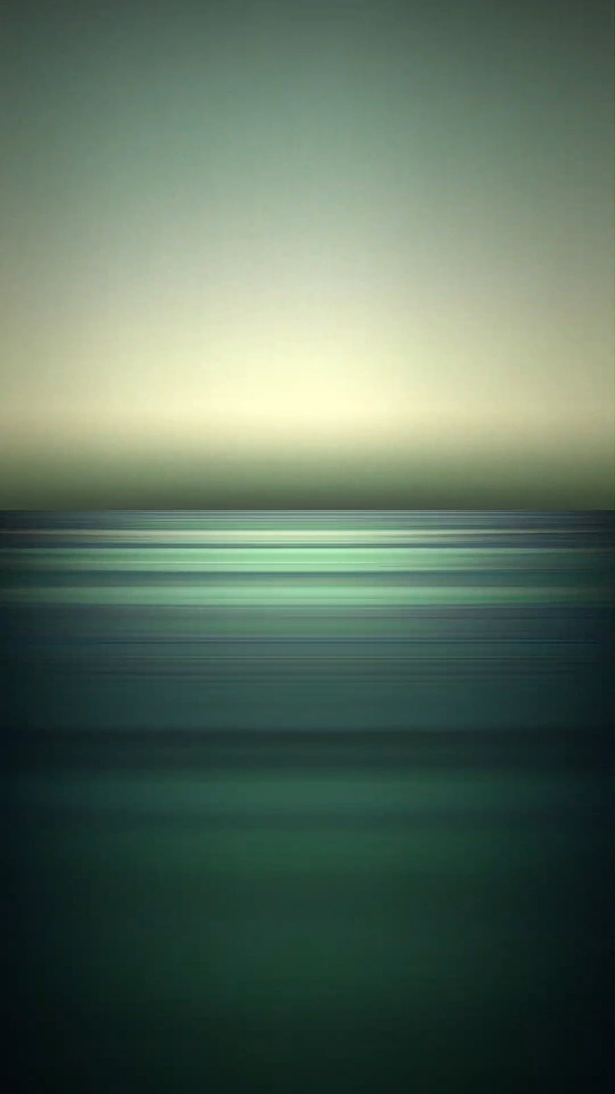 Minimalist Teal Ocean Horizon with Soft Gradient Sky and Calm Water Surface HD phone wallpaper