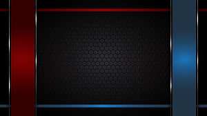 Futuristic Black Geometric Abstract Background with Red and Blue Light Accents HD wallpaper