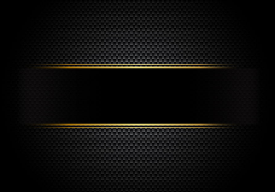 Luxury Carbon Fiber Texture with Gold Accent Lines and Black Label Frame HD wallpaper