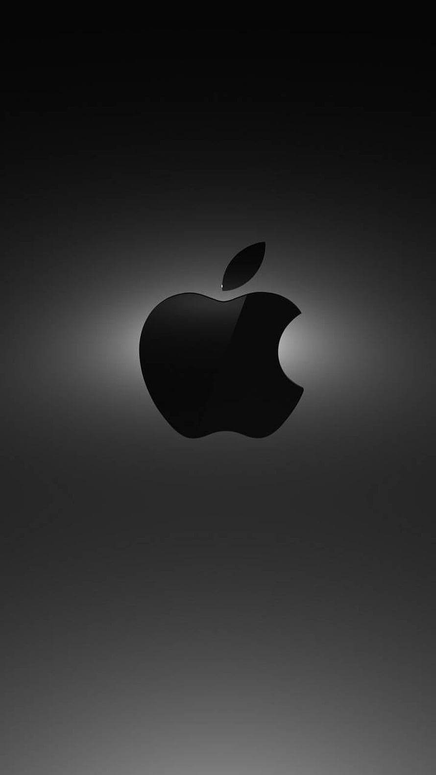 Minimalist Apple Logo on Dark Gradient Background HD phone wallpaper