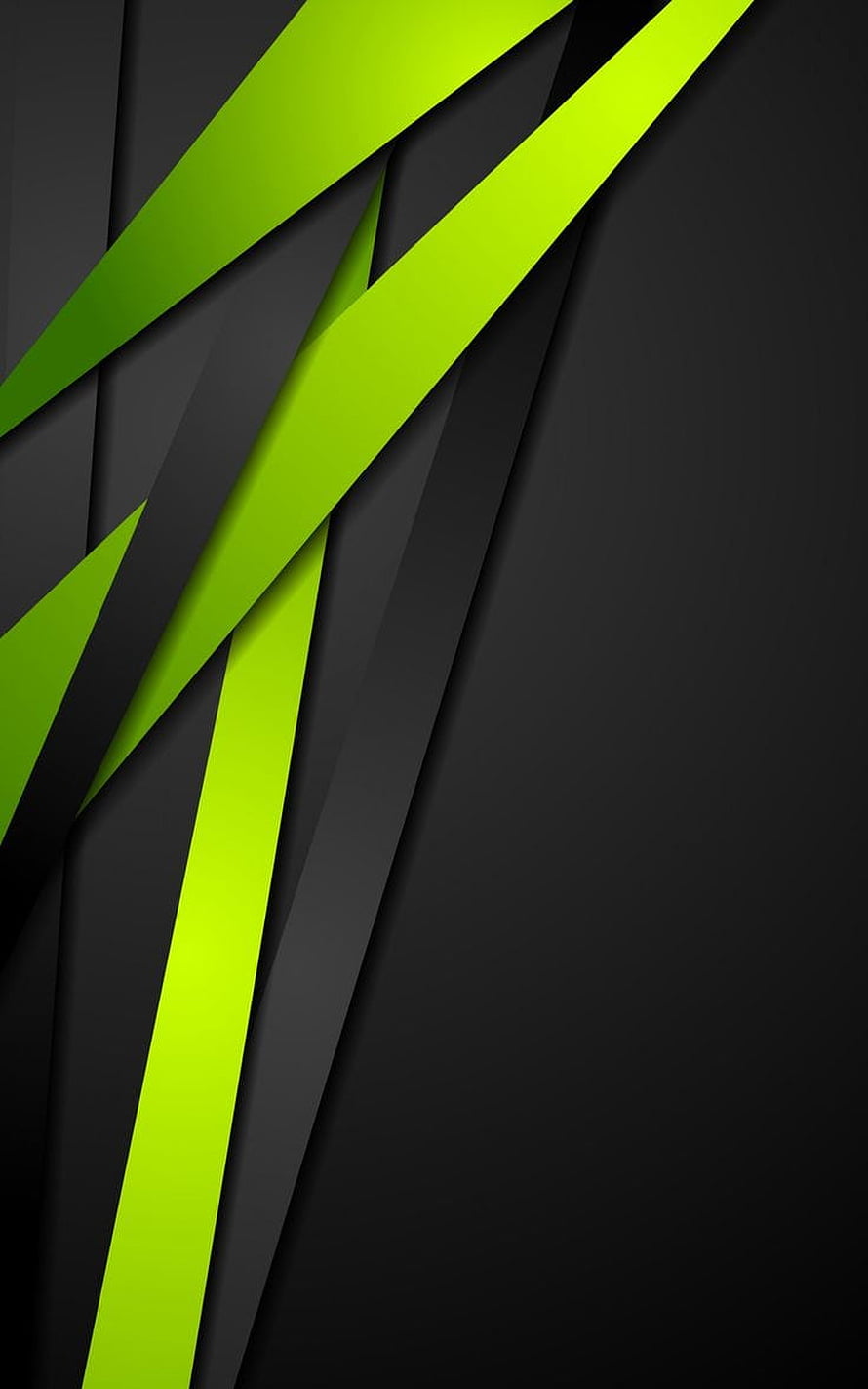 Abstract Geometric Design with Neon Green Diagonal Stripes on Dark Background HD phone wallpaper