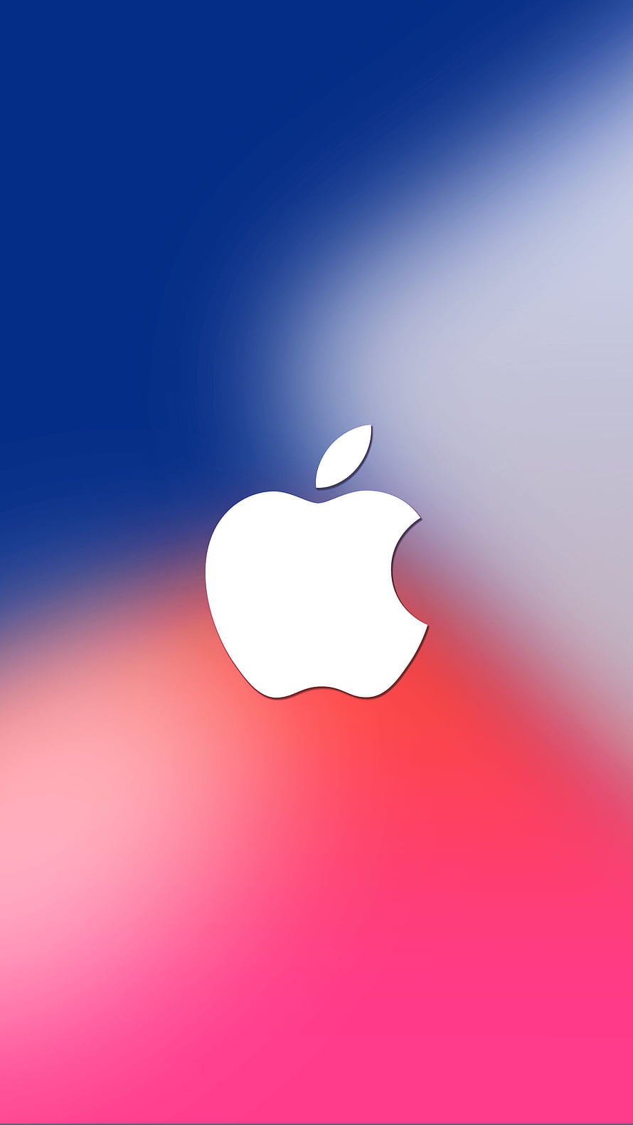 Apple Logo on Vibrant Blue and Pink Gradient Background HD phone wallpaper