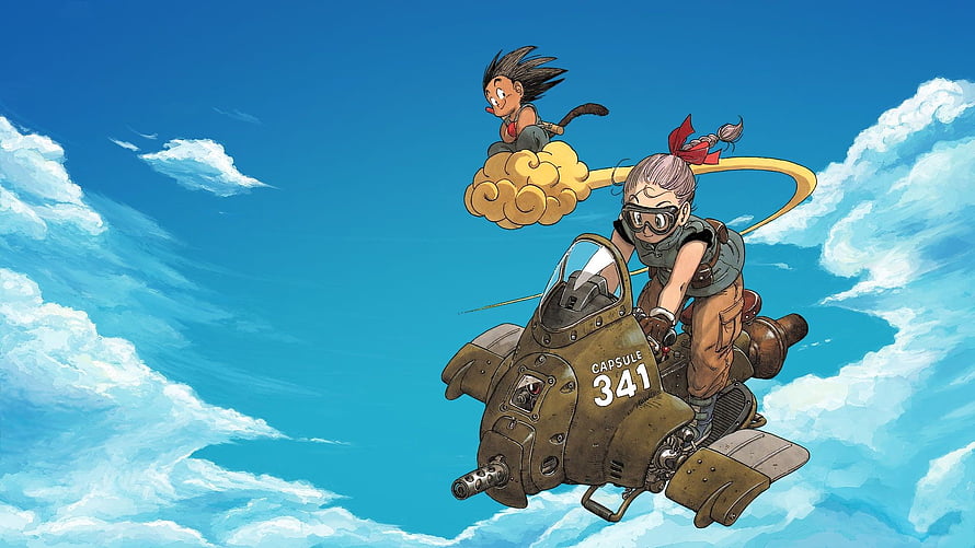 Dragon Ball Capsule 341 and Flying Cloud Adventure in the Sky HD wallpaper