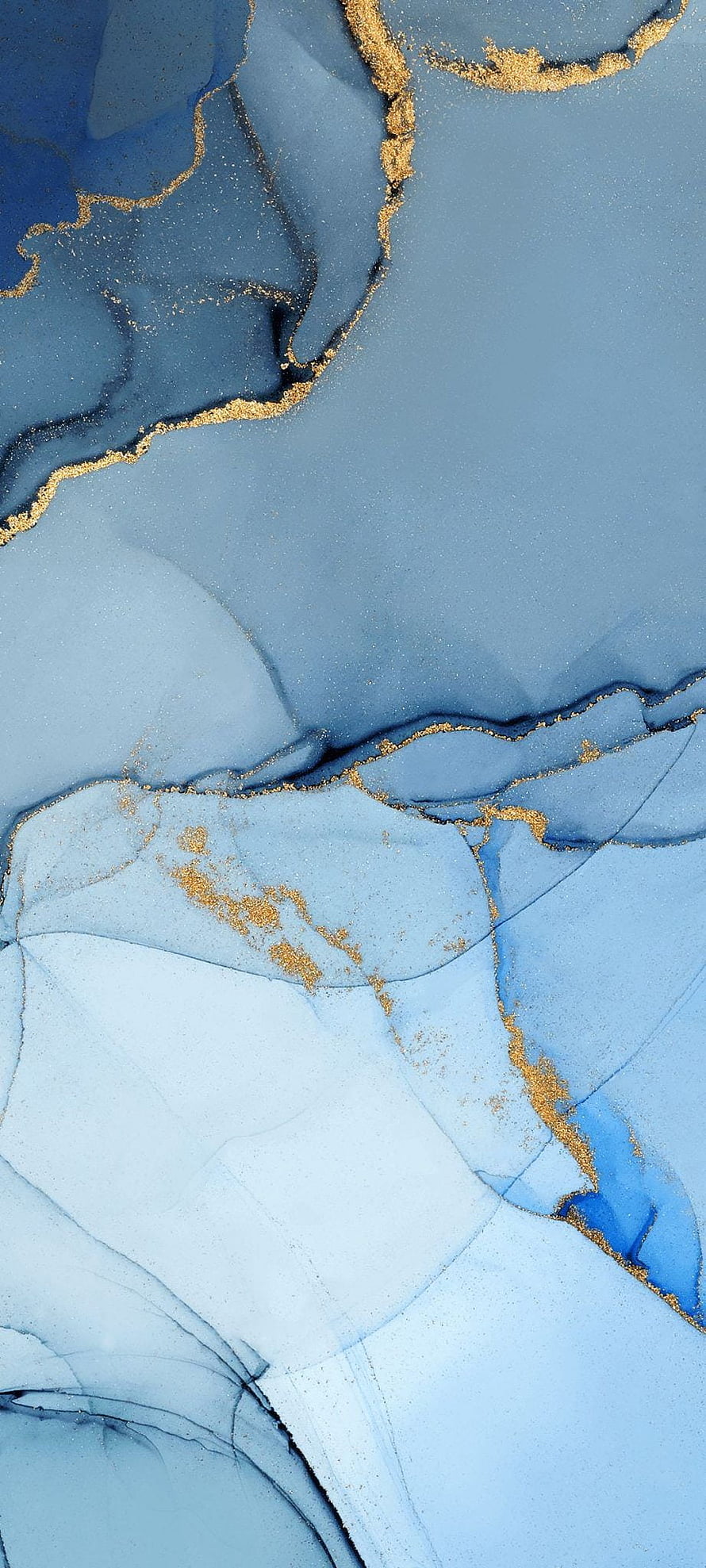 Abstract Blue and Gold Marble Texture with Fluid Art Patterns HD phone wallpaper