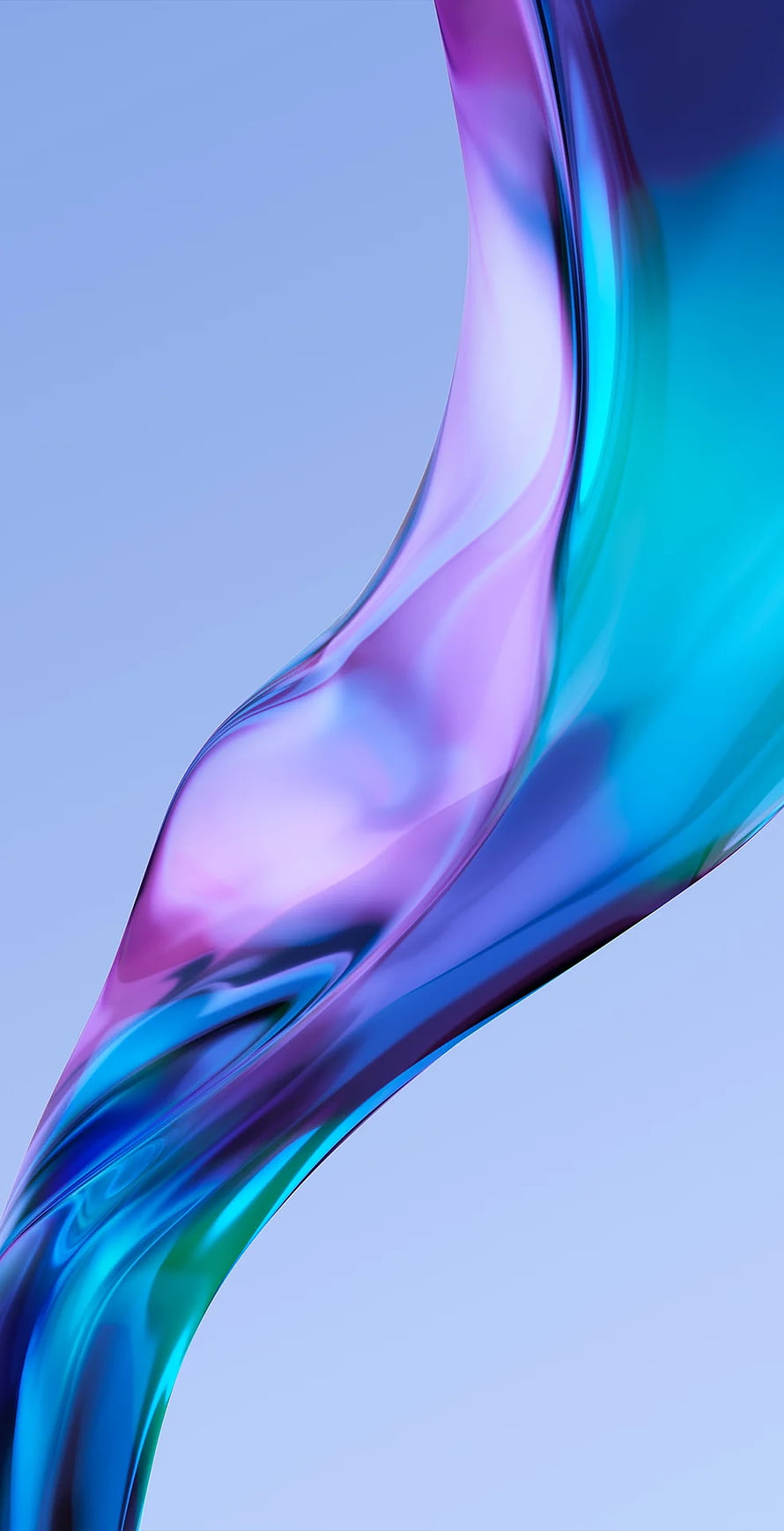 Iridescent Liquid Glass Ribbon Abstract Flowing Gradient Art HD phone wallpaper