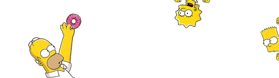 Homer Simpson Reaching for a Pink Donut with Marge and Bart in Classic Cartoon Style HD wallpaper