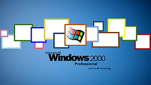 Microsoft Windows 2000 Professional Boot Screen with Classic Window Frames HD wallpaper