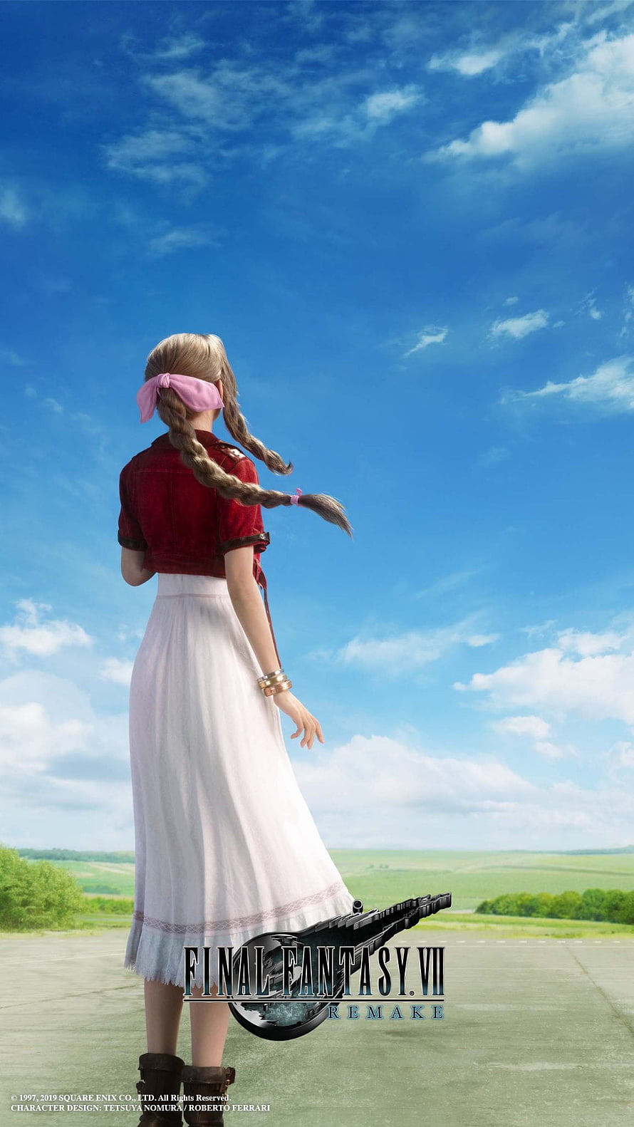 Aerith Gainsborough Final Fantasy VII Remake Character Artwork HD phone wallpaper
