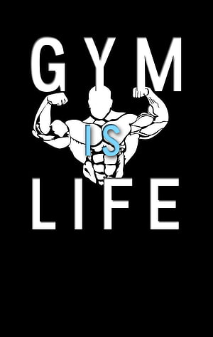 Gym Is Life Motivational Bodybuilder Illustration on Black Background HD phone wallpaper
