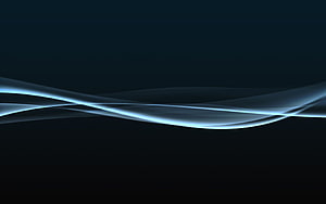 Sleek Blue Light Waves on Dark Background Abstract Minimalist Design HD wallpaper