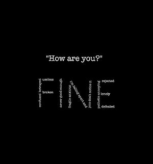 Minimalist Black Background with White Text About Mental Health and Anxiety HD phone wallpaper