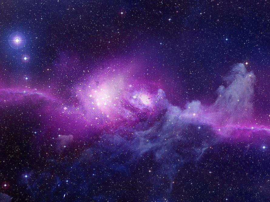 Vibrant Purple Nebula and Starfield Deep Space Cosmic Scene HD wallpaper