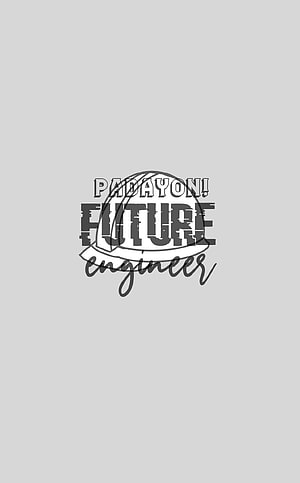 Minimalist Engineering Typography Design with Hard Hat Icon and Motivational Text HD phone wallpaper