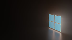 Windows 11 Dark Mode Minimalist Logo Wallpaper HD wallpaper