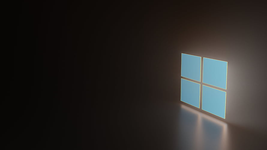 Windows 11 Dark Mode Minimalist Logo Wallpaper HD wallpaper