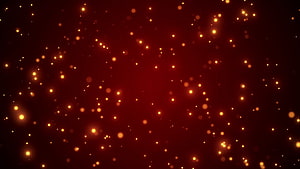 Glowing Fire Particles on a Deep Red Background with Bokeh Light Effects HD wallpaper