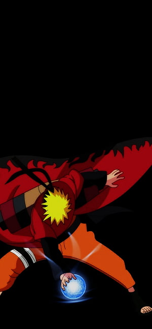 Naruto Sage Mode Channeling Rasengan in Dynamic Action Pose HD phone wallpaper