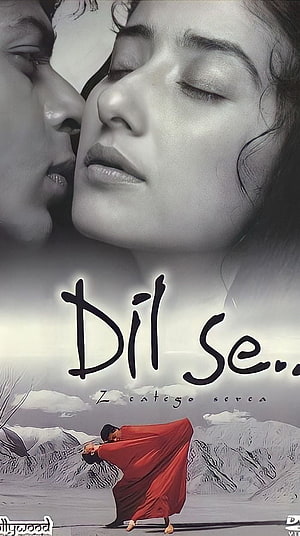 Dil Se Bollywood Movie Poster Featuring Manisha Koirala and Shah Rukh Khan in Romantic Embrace HD phone wallpaper