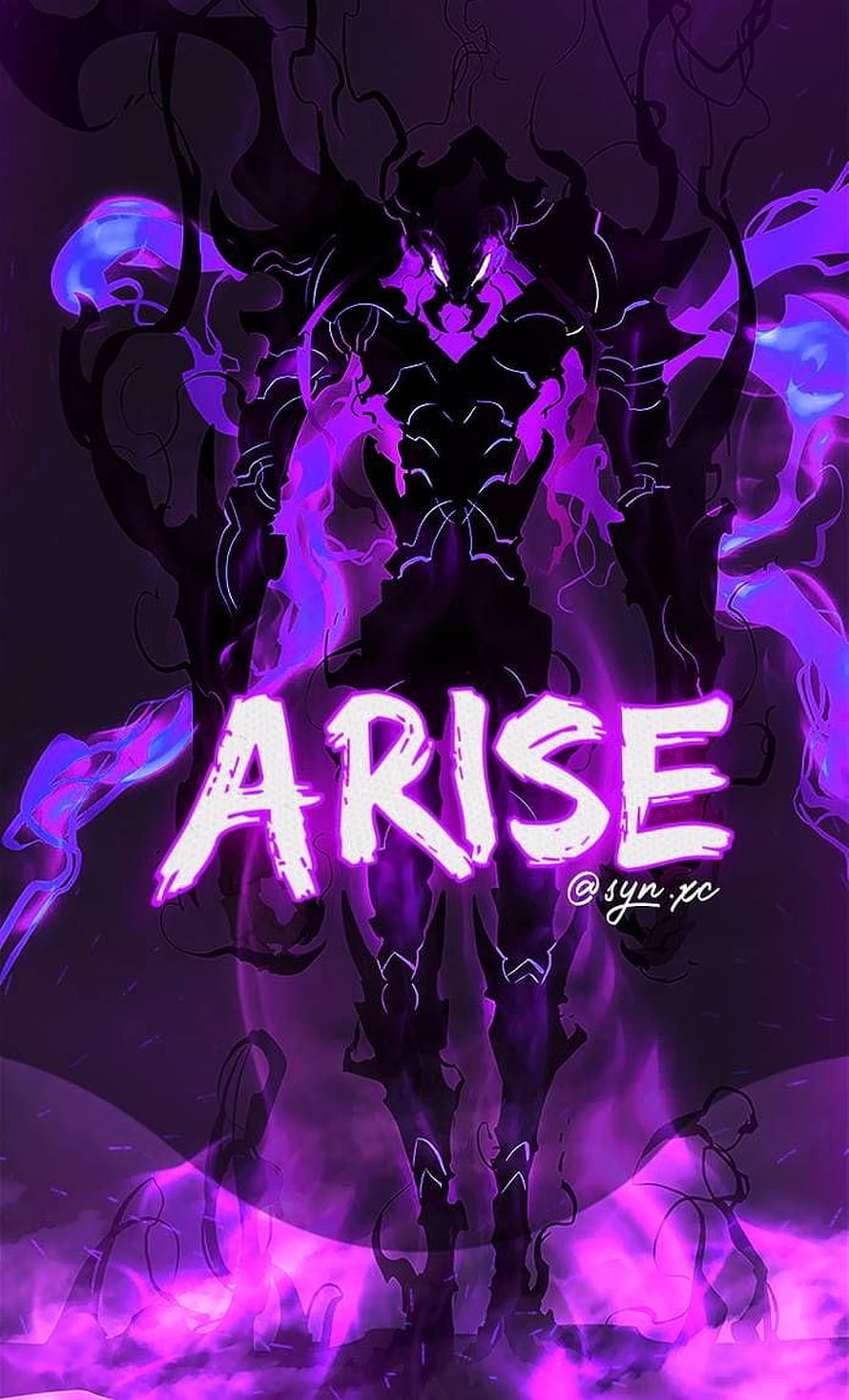 Solo Leveling Arise Dark Shadow Warrior with Purple Energy Aura HD phone wallpaper