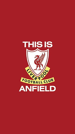 Liverpool FC Anfield Crest on Deep Red Background HD phone wallpaper