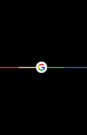 Minimalist Google Logo on Black Background with Colorful Horizontal Line HD phone wallpaper
