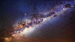 Milky Way Galaxy Core with Dense Star Fields and Nebulae in Deep Space HD wallpaper