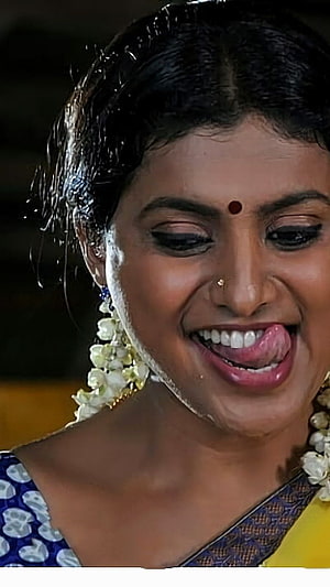 Roja Tamil Actress Wearing Traditional Saree With Jasmine Garland And Nose Ring HD phone wallpaper