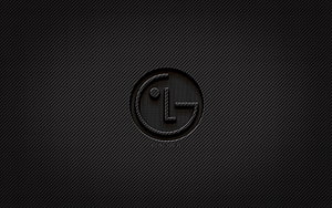 LG Carbon Fiber Logo on Dark Textured Background HD wallpaper