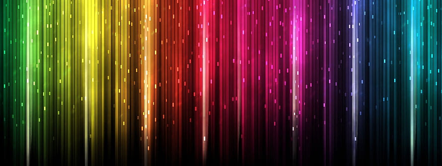 Vibrant Rainbow Light Streaks Abstract Background with Vertical Color Gradient HD wallpaper