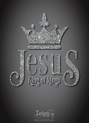 Jesus King of Kings Diamond Crown Religious Typography Wallpaper HD phone wallpaper