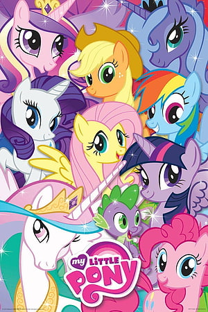 My Little Pony Friendship Is Magic Main Characters Group Collage Poster HD phone wallpaper