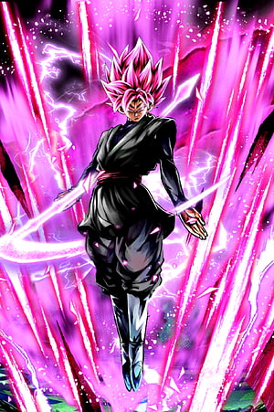 Goku Black Super Saiyan Rose Dragon Ball Anime Character Artwork HD phone wallpaper