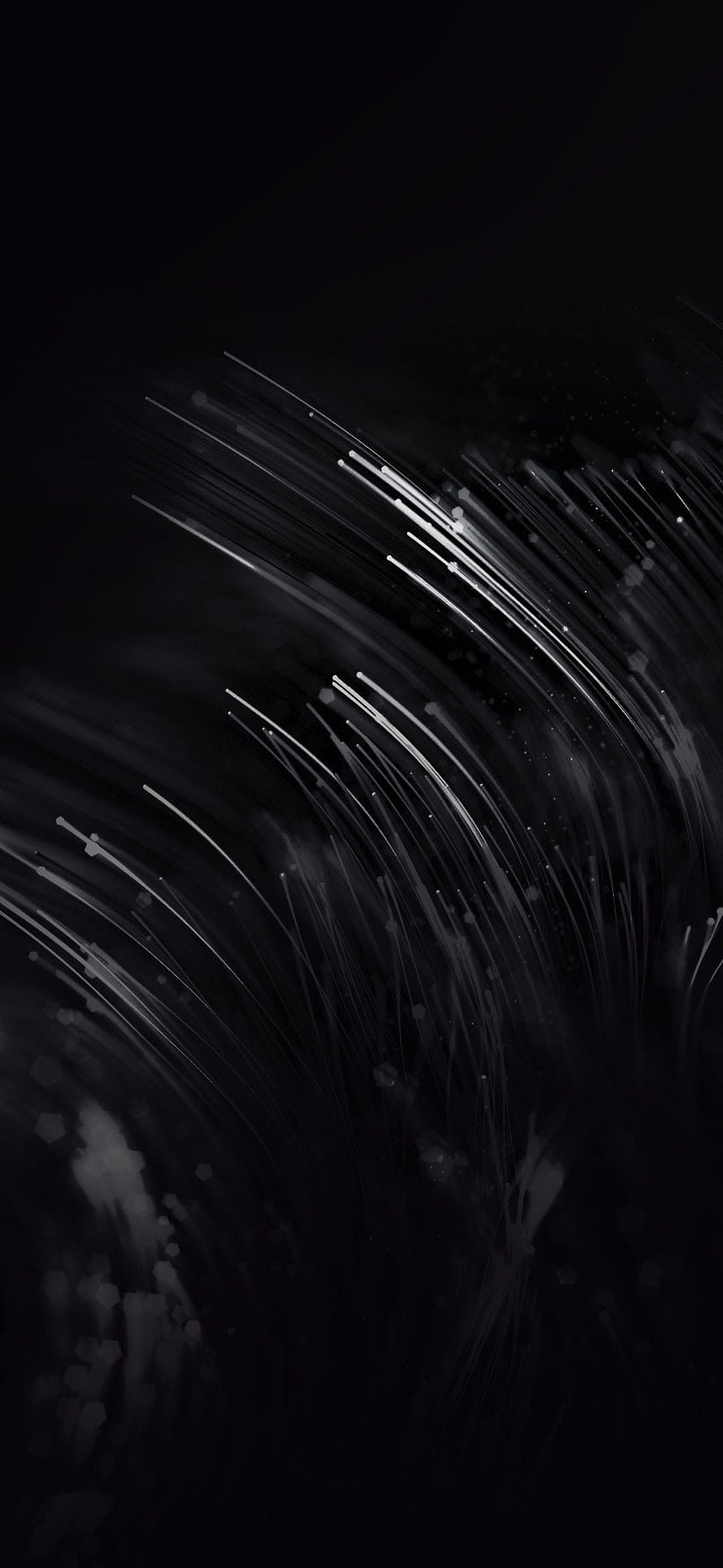 Sleek Black Abstract Light Streaks on Dark Background HD phone wallpaper