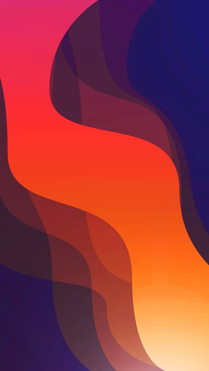 Vibrant Abstract Gradient Waves in Red, Orange, and Deep Purple Tones HD phone wallpaper
