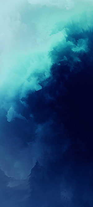 Dramatic Turquoise and Deep Blue Storm Clouds Sky HD phone wallpaper